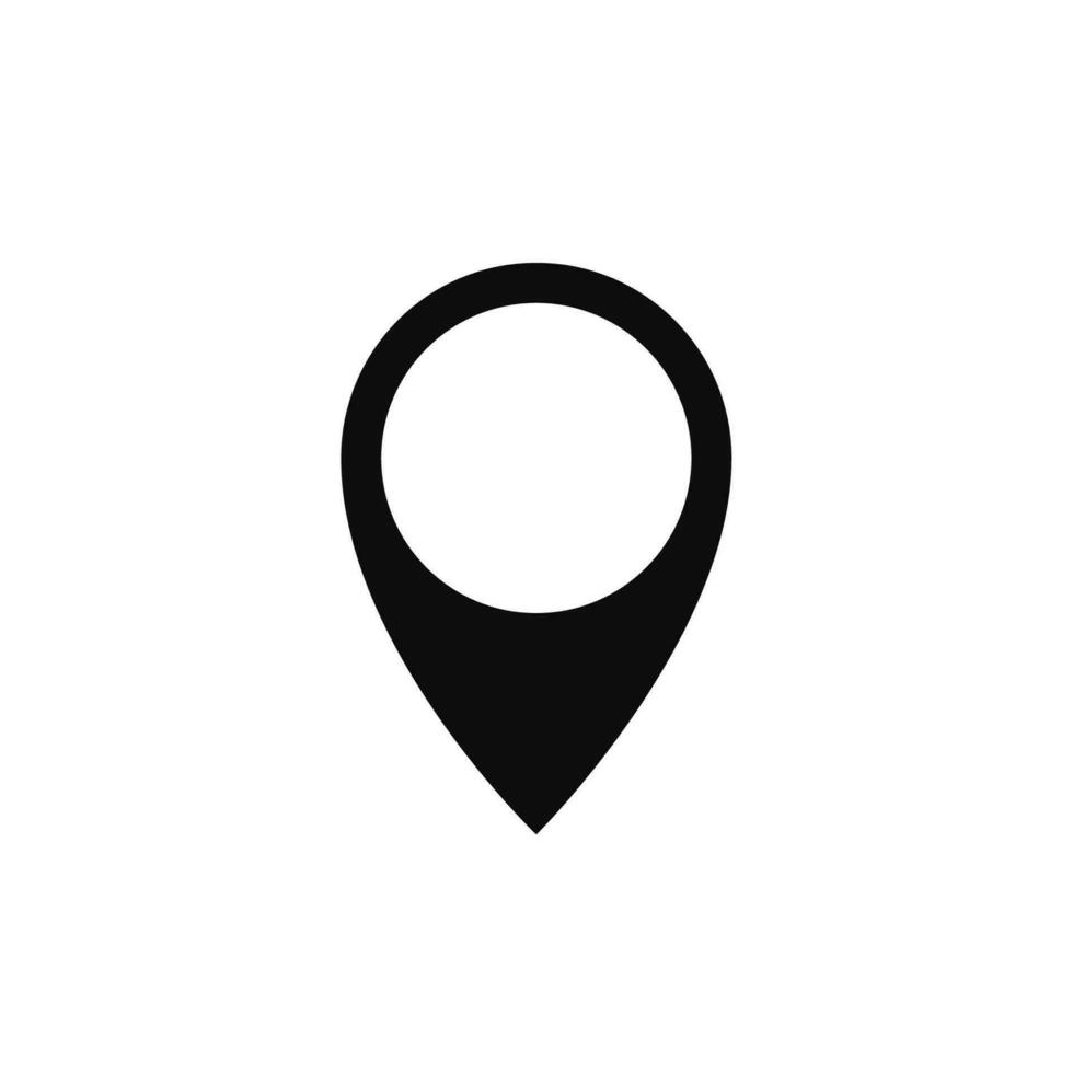 mapa icono, punto ubicación vector
