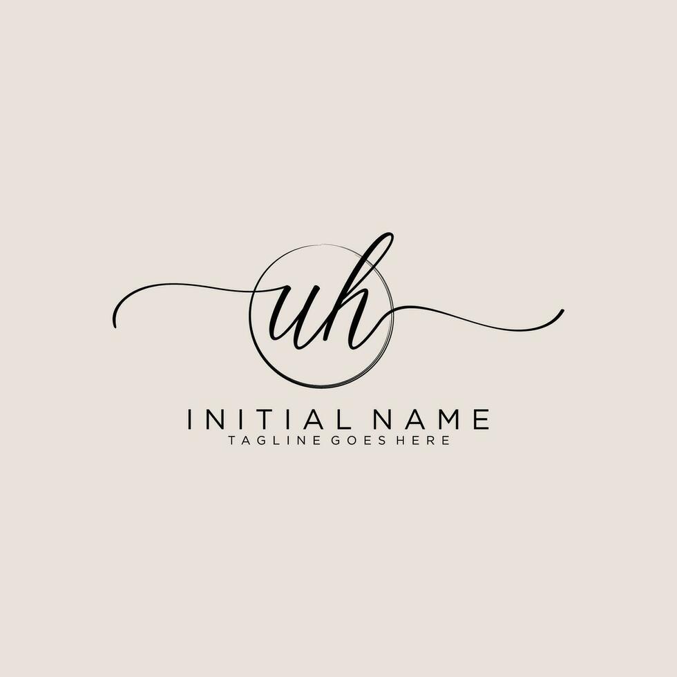 inicial Oh femenino logo colecciones modelo. escritura logo de inicial firma, boda, moda, joyería, boutique, floral y botánico con creativo modelo para ninguna empresa o negocio. vector