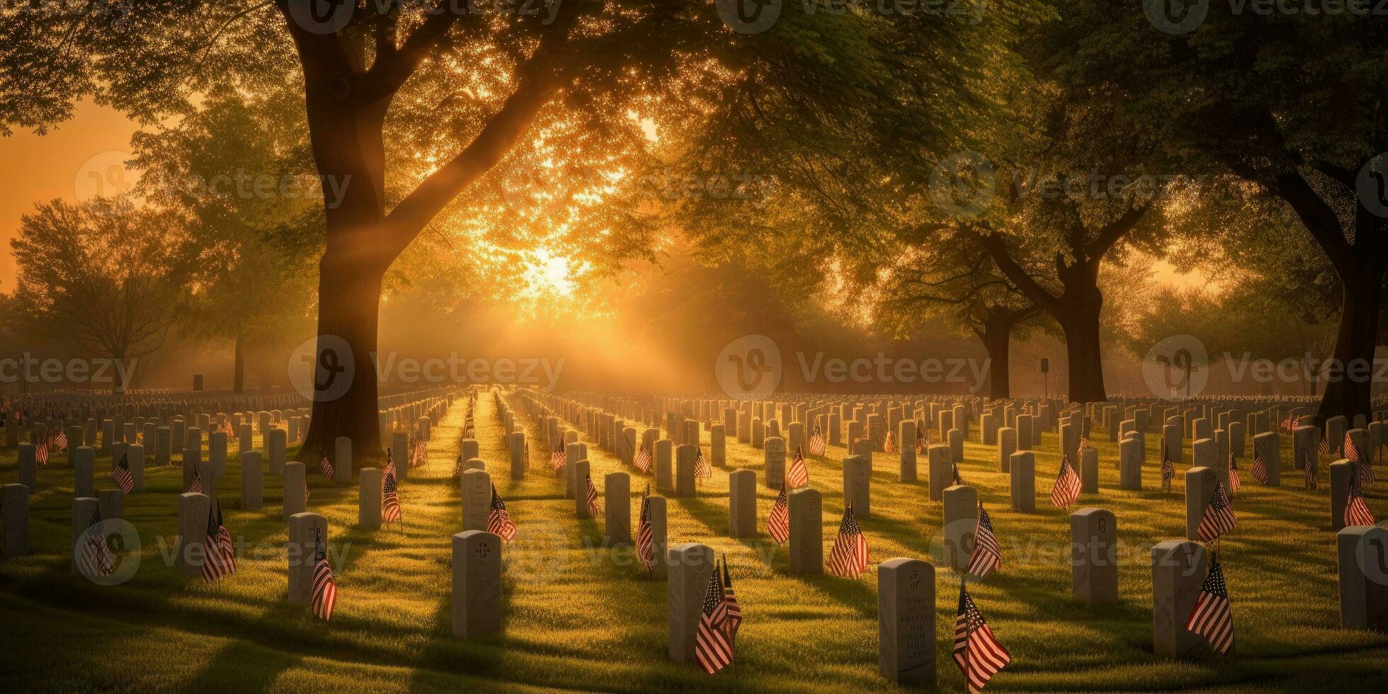 American Memorial Day. America Day. Generative AI photo