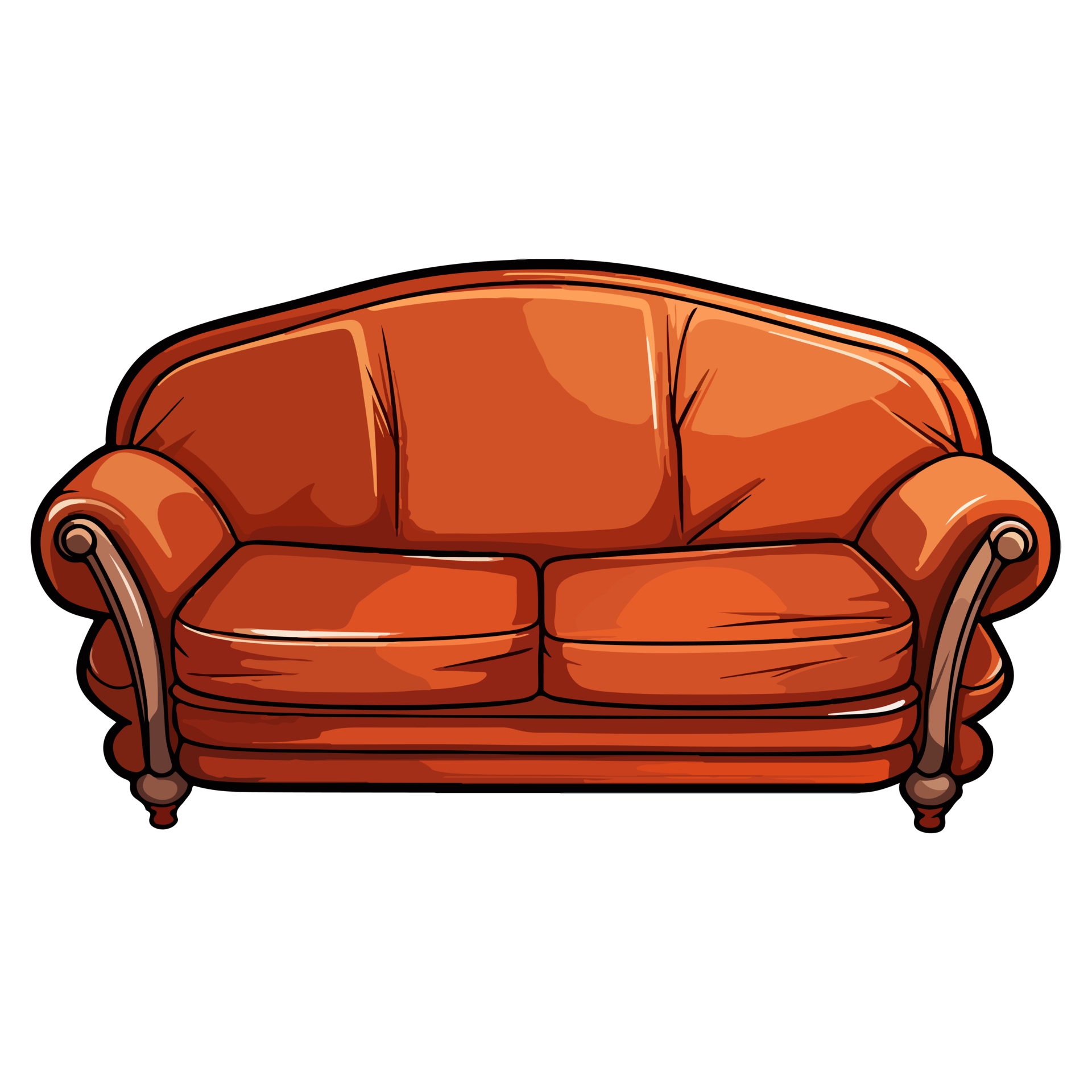 Cartoon Style Sofa Sticker 26720966 Png