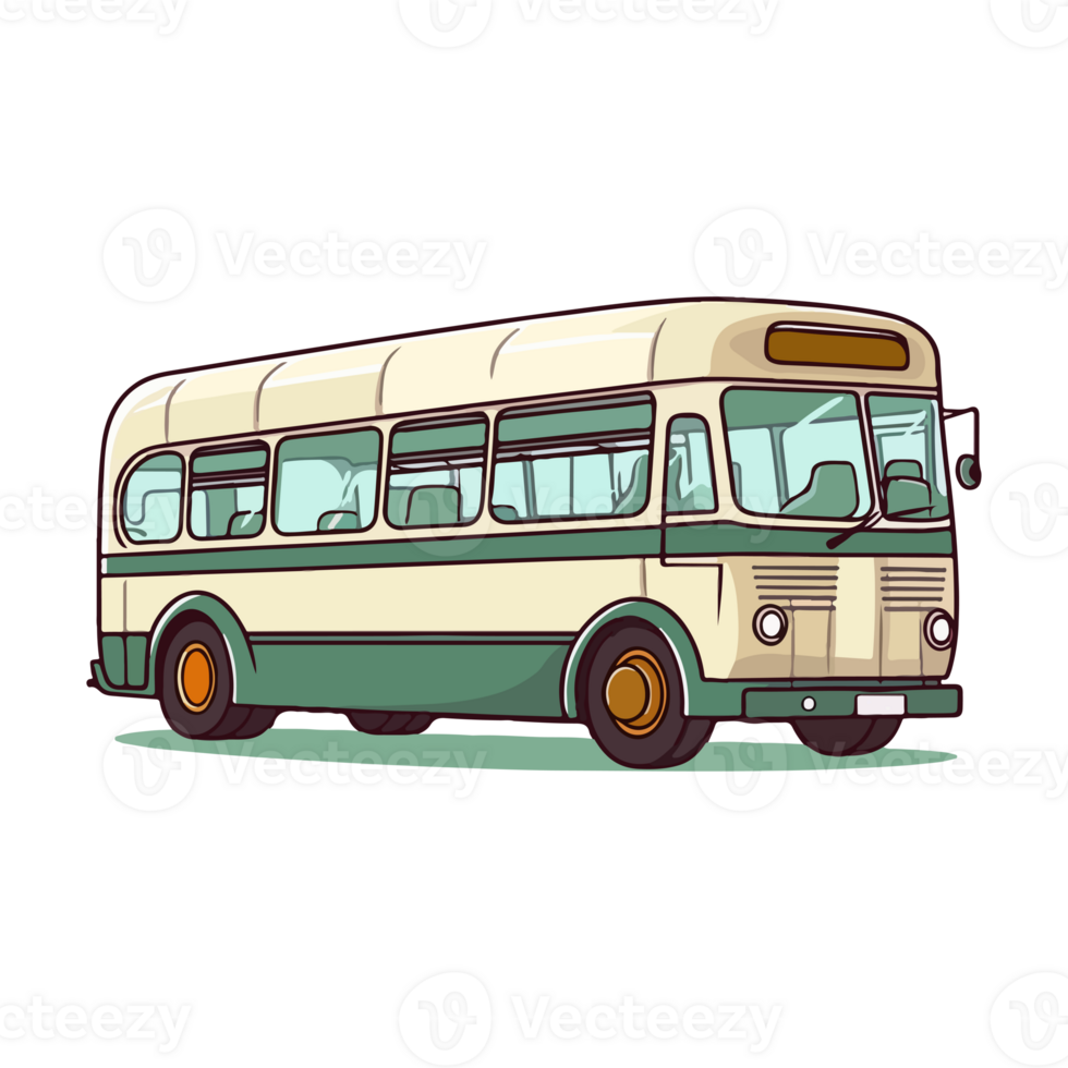 retro bus illustration png