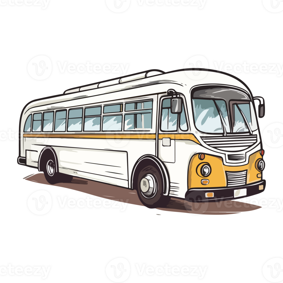 retro bus illustration png