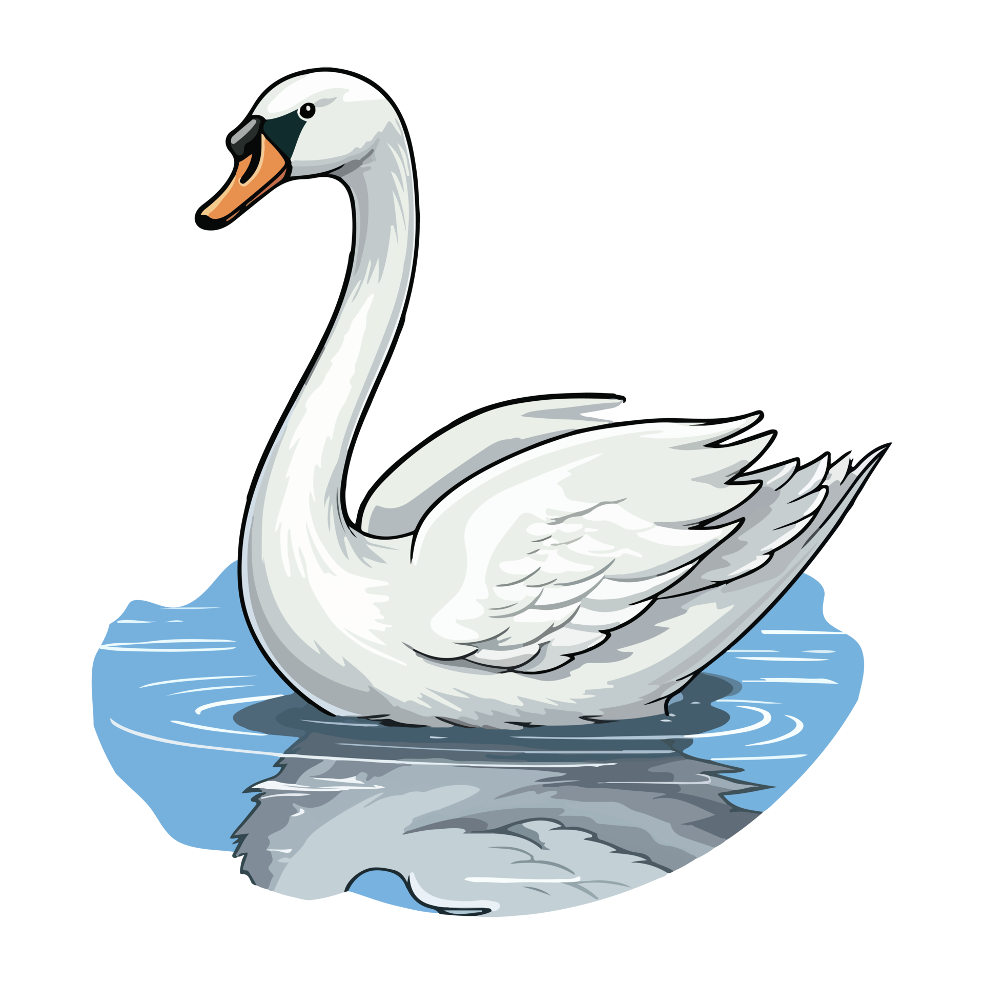 Swan Swimming In The Lake 26720999 PNG swan-swimming-in-the-lake-26720999-png