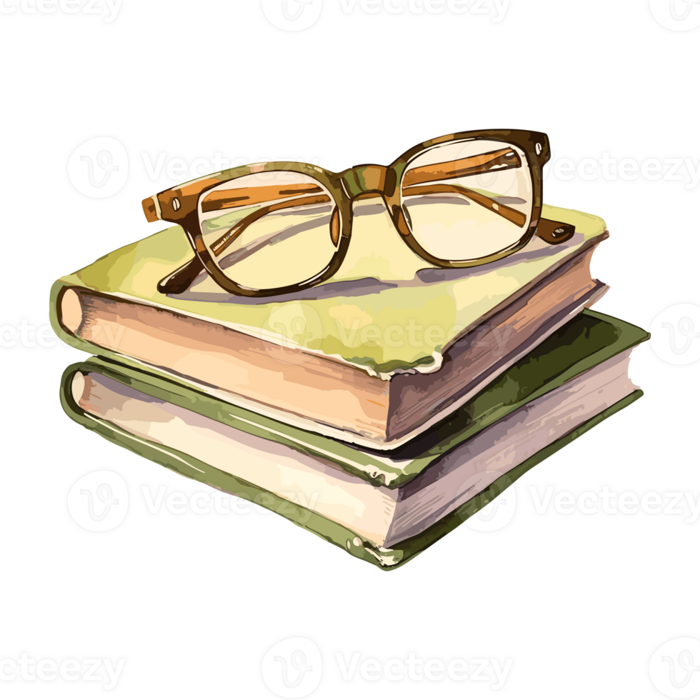 book with reading glasses, reading time 26721039 PNG