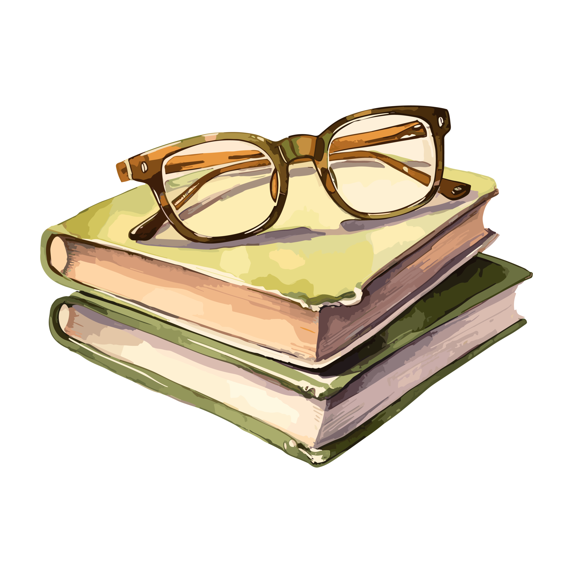 book with reading glasses, reading time 26721039 PNG