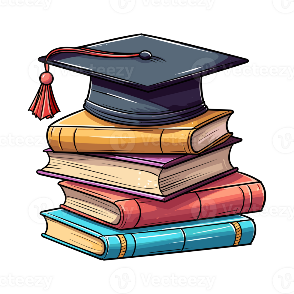 Watercolor Book Clipart Graduation Graphic Vintage -  UK