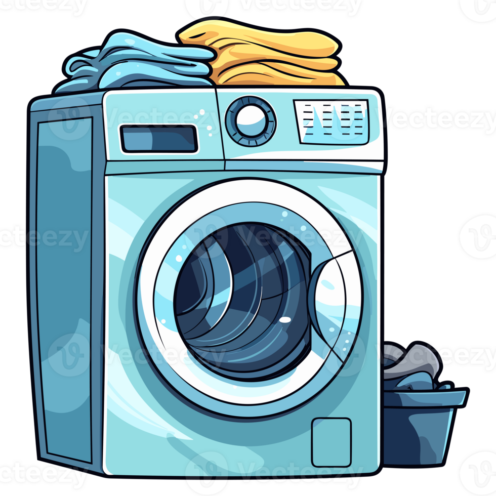 washing machine and laundry, laundry sticker png