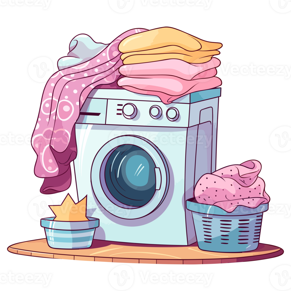 washing machine and laundry, laundry sticker png