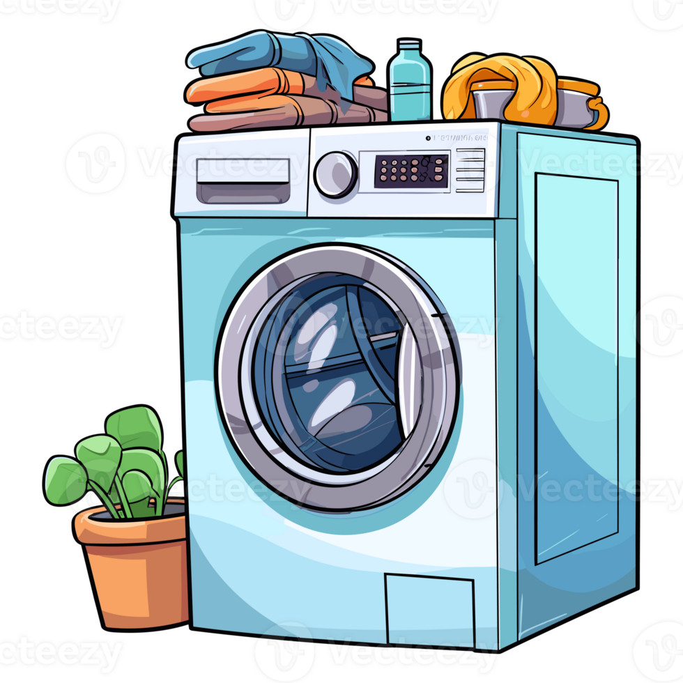 washing machine and laundry, laundry sticker png