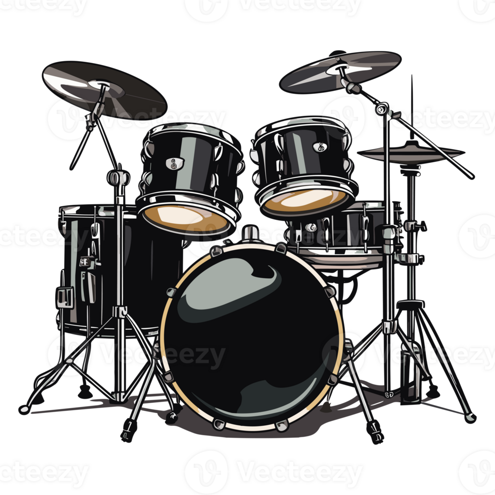 drum set kit musical instruments illustration png