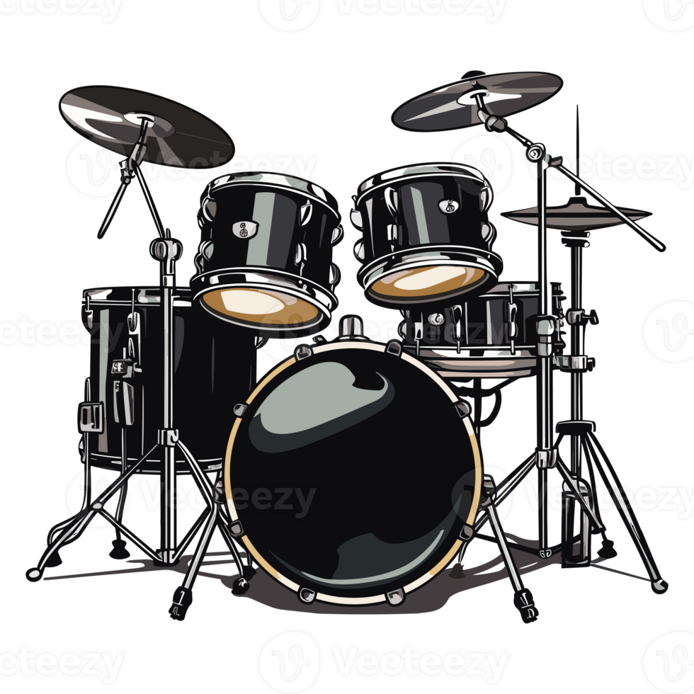 drum set kit musical instruments illustration png