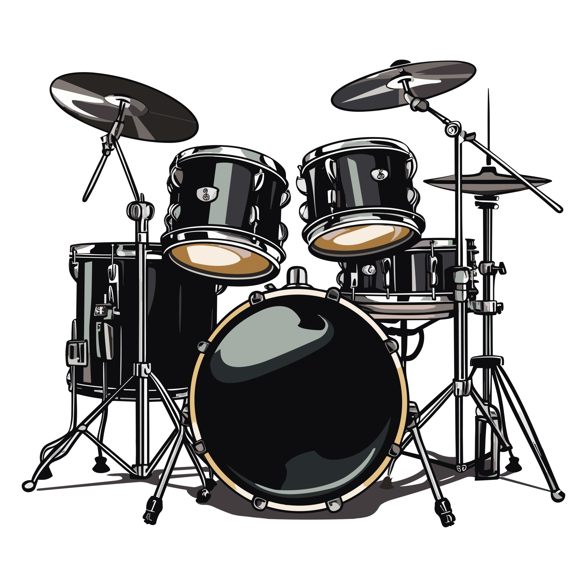 drum set kit musical instruments illustration 26721304 PNG