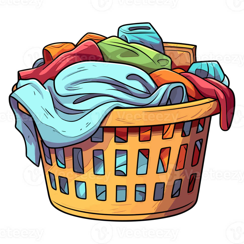 Laundry basket clean clothes cleaning chores housework, Laundry concept