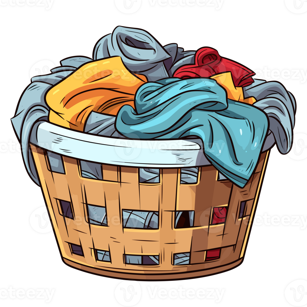 Laundry basket clean clothes cleaning chores housework, Laundry concept
