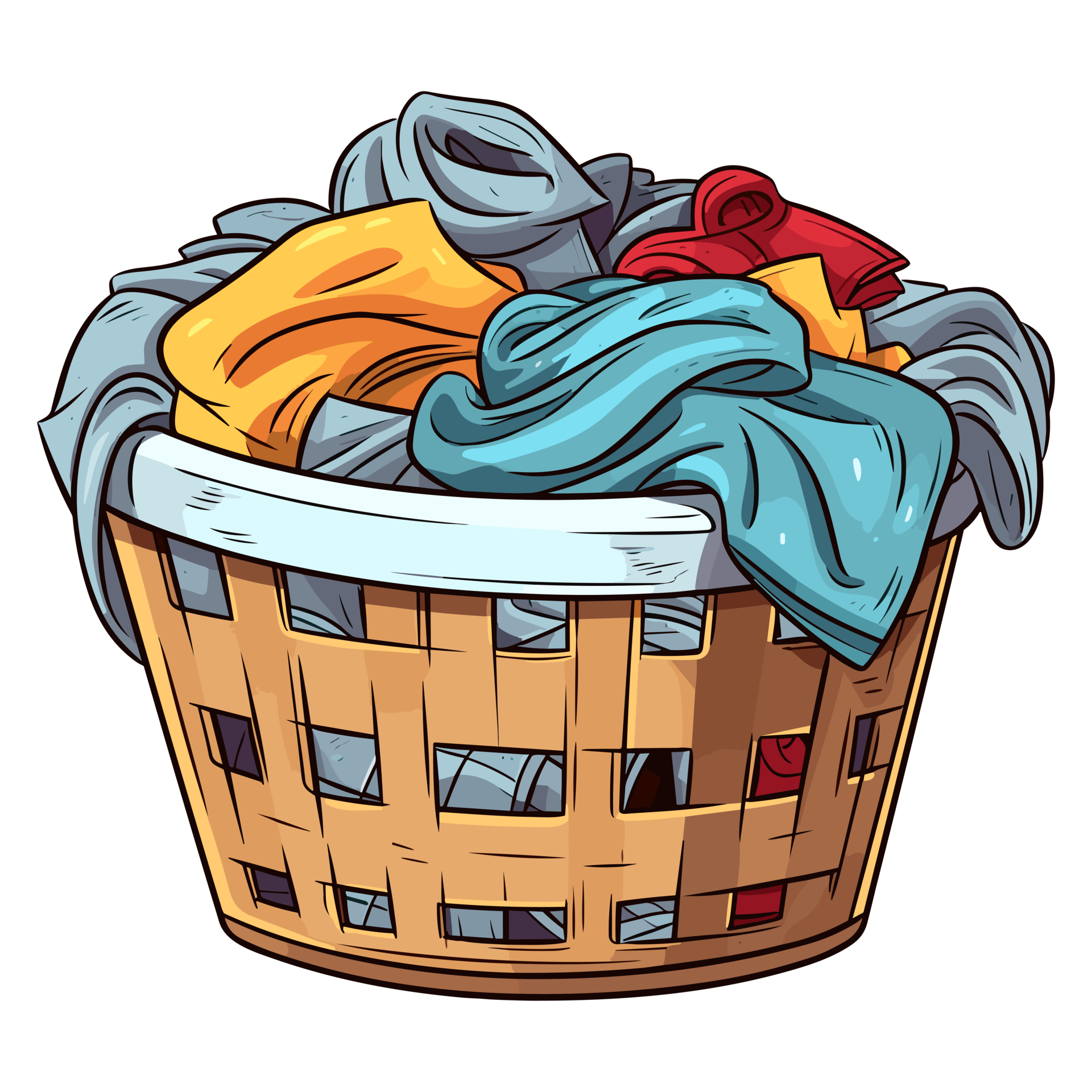 Laundry basket clean clothes cleaning chores housework, Laundry concept
