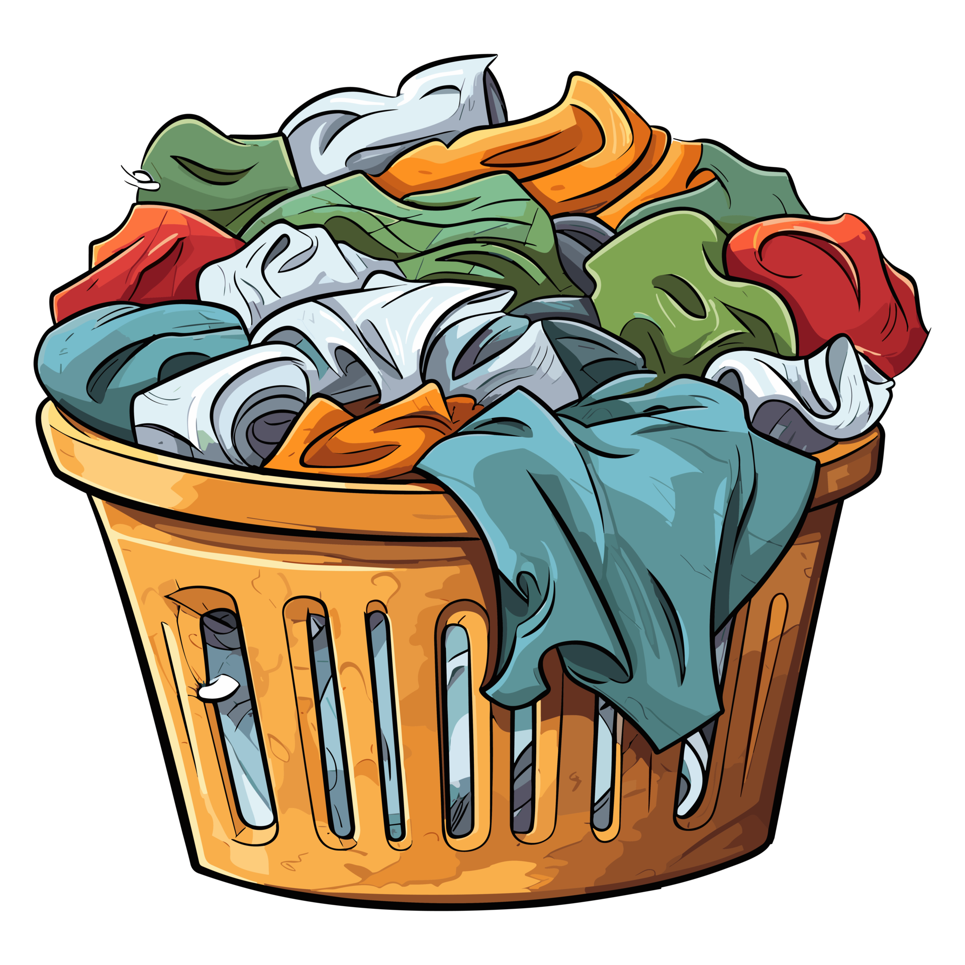 Laundry basket clean clothes cleaning chores housework, Laundry concept