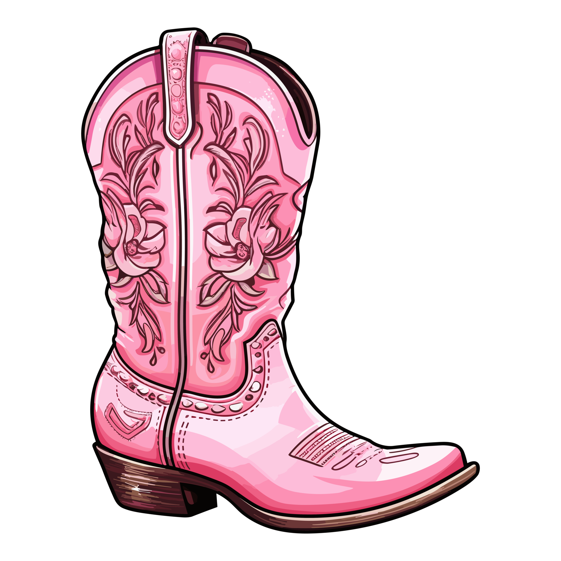 Pink cowboy cowgirl boots in western southwestern style, cowgirl ...