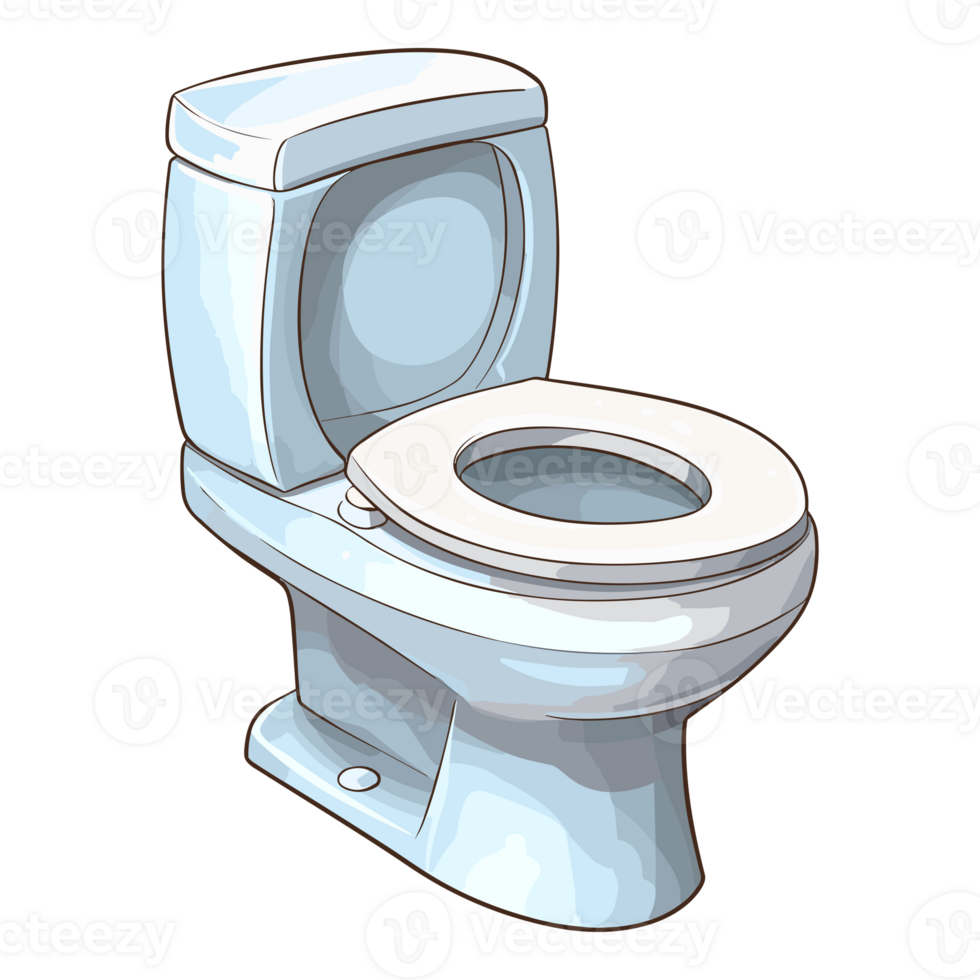 White Toilet bowl with open lid illustration 26721370 PNG