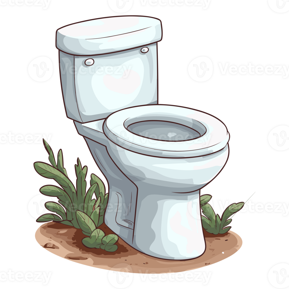 White Toilet bowl with open lid illustration 26721373 PNG