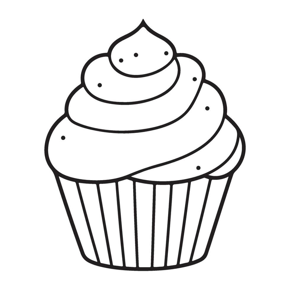 Snack muffin icon simple cake food vector