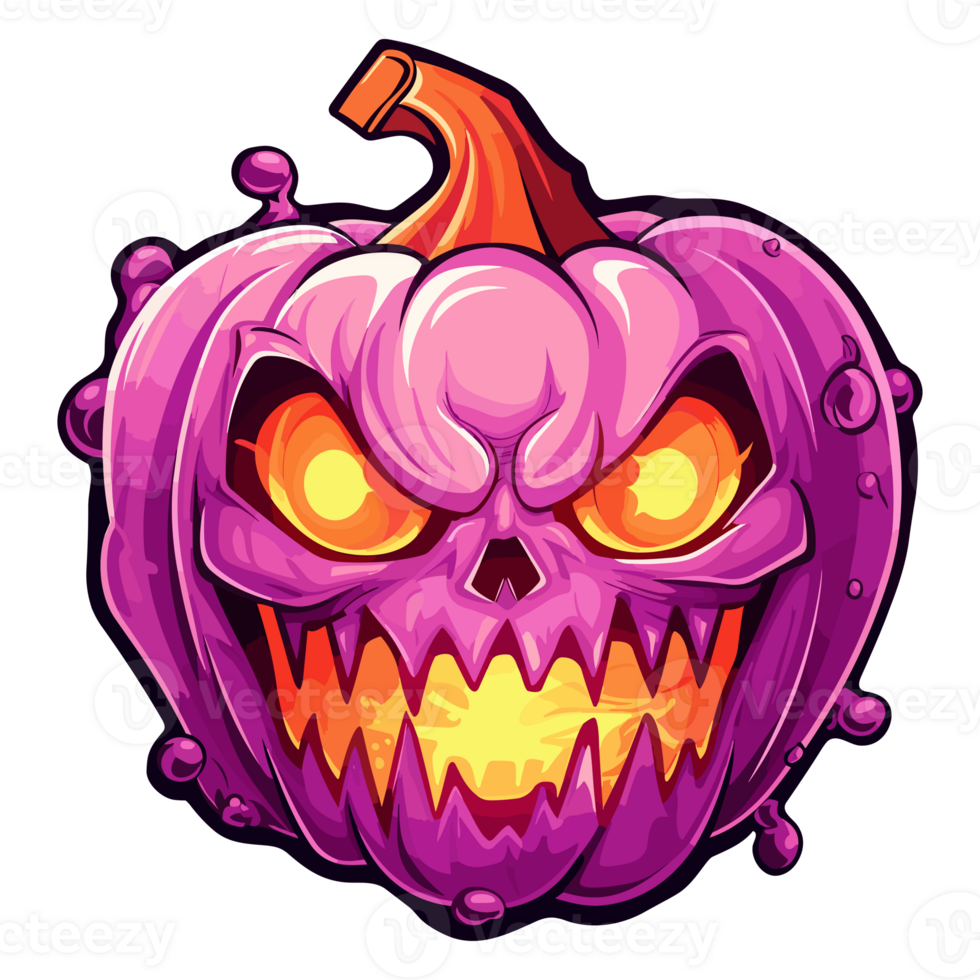 Halloween rosa zucca clipart, mostro rosa zucca Jack o lanterna illustrazione. png