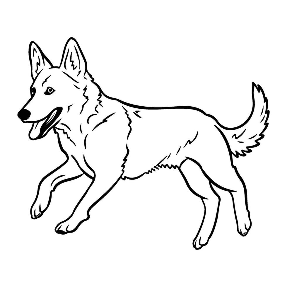 Belgian shepherd, hand drawn cartoon character, dog icon. vector