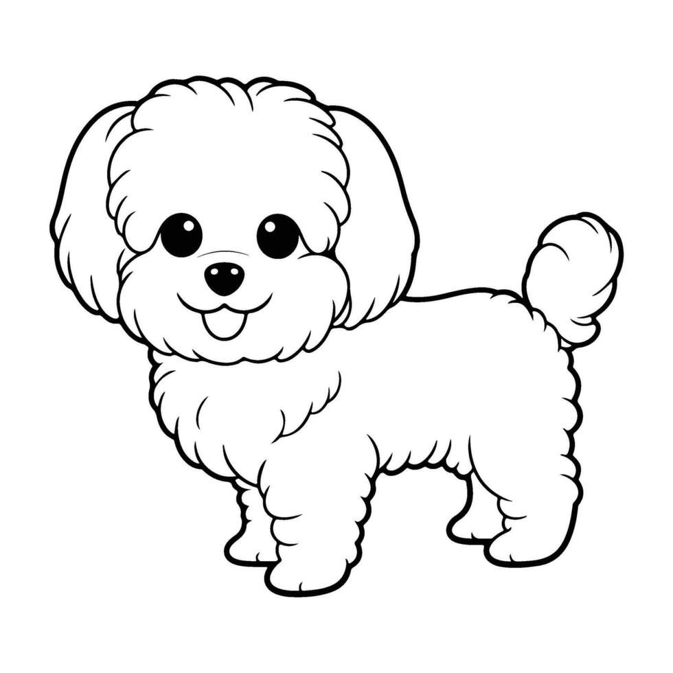 Maltese dog, hand drawn cartoon character, dog icon. vector