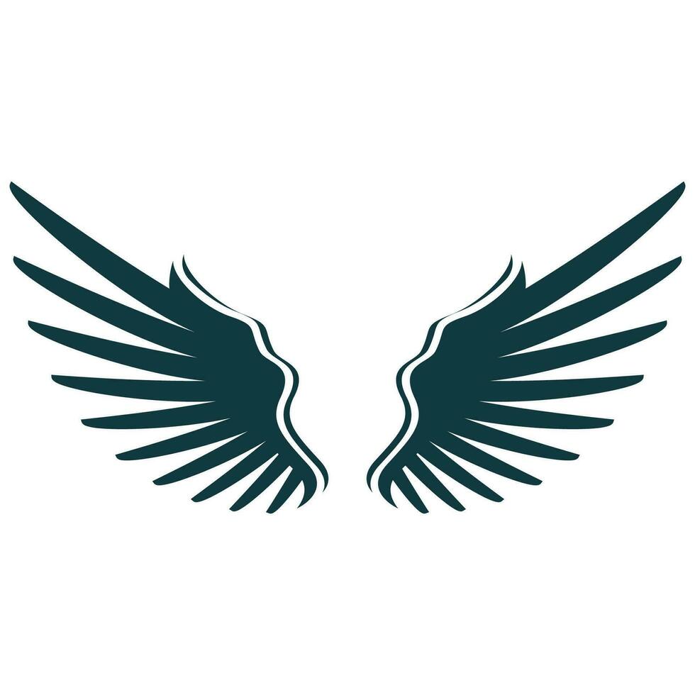 Bird wings illustration logo. vector