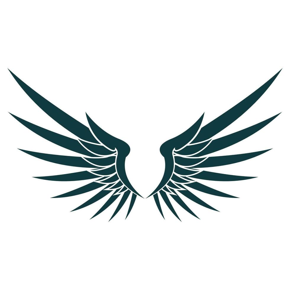 Bird wings illustration logo. vector