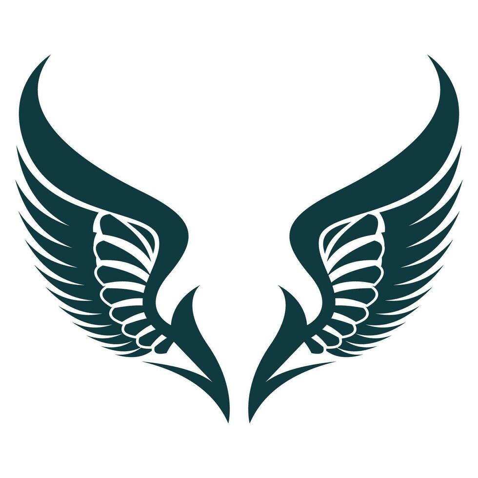 Bird wings illustration logo. vector