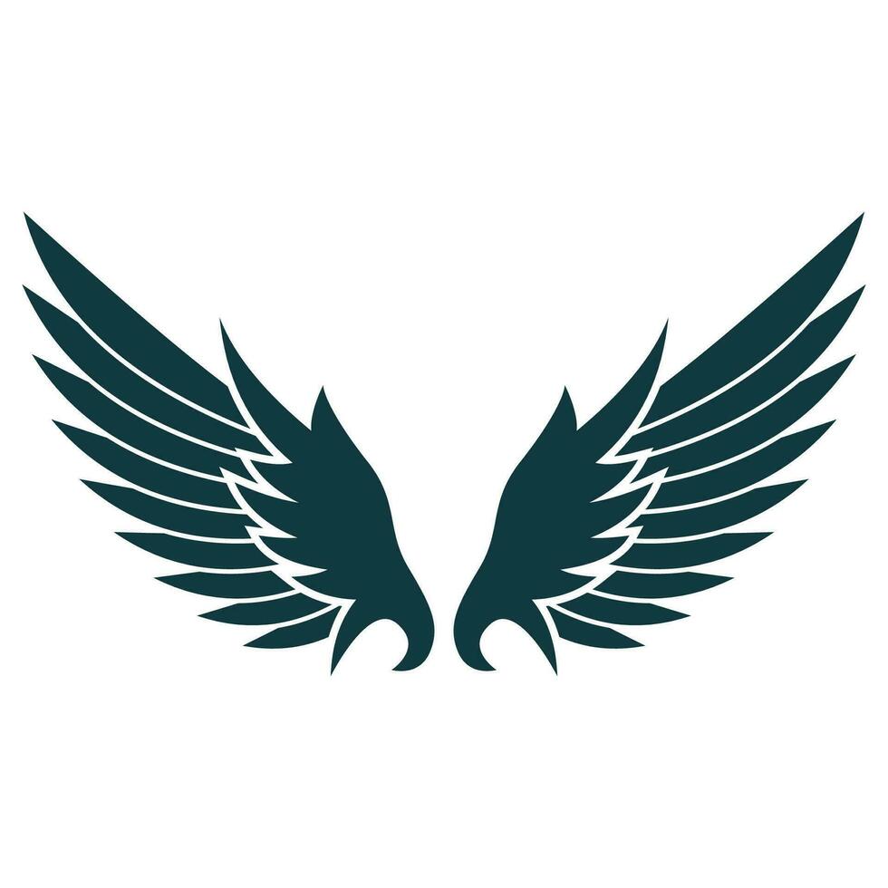 Bird wings illustration logo. vector