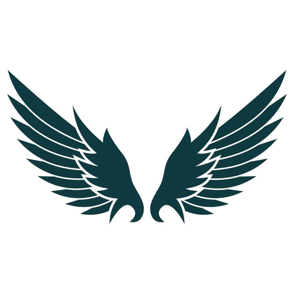 Bird wings illustration logo. vector