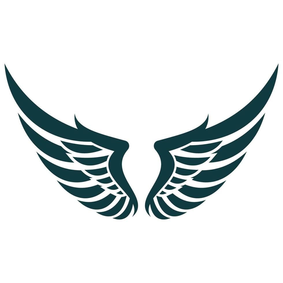Bird wings illustration logo. vector