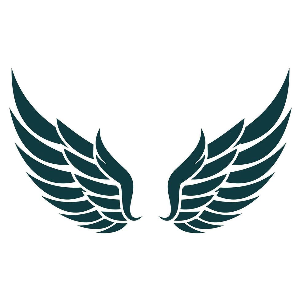 Bird wings illustration logo. vector