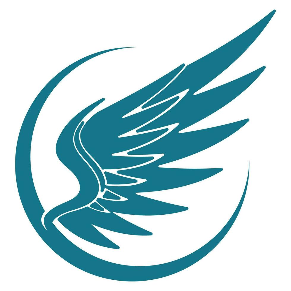 Bird wings illustration logo. vector