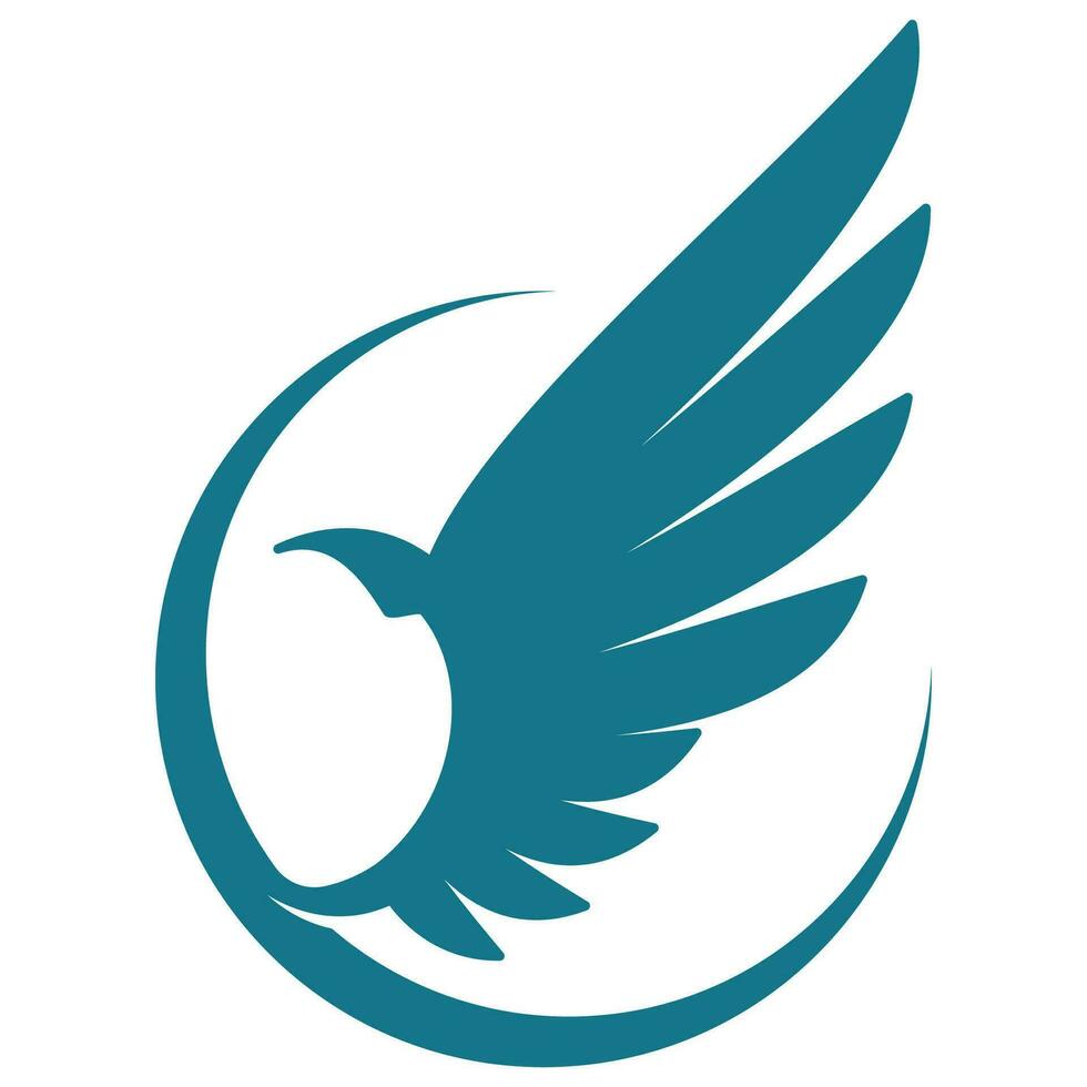 Bird wings illustration logo. vector