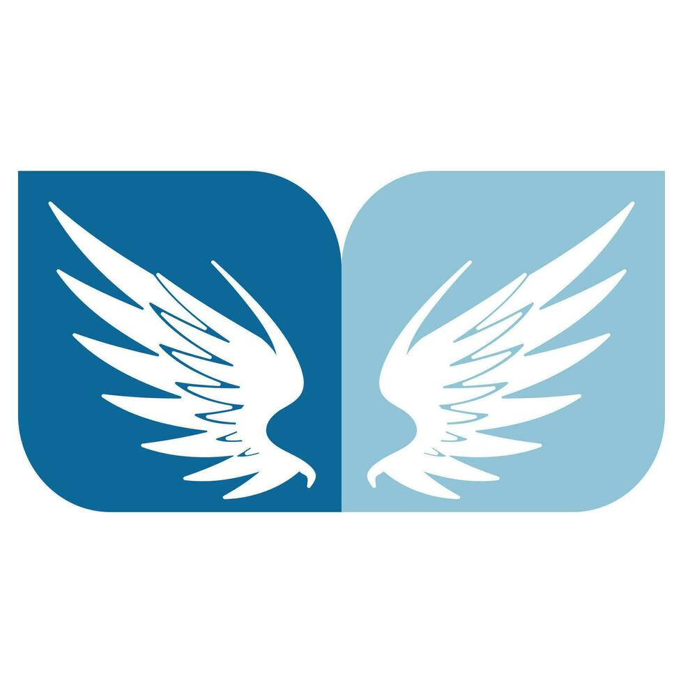 Bird wings illustration logo. vector