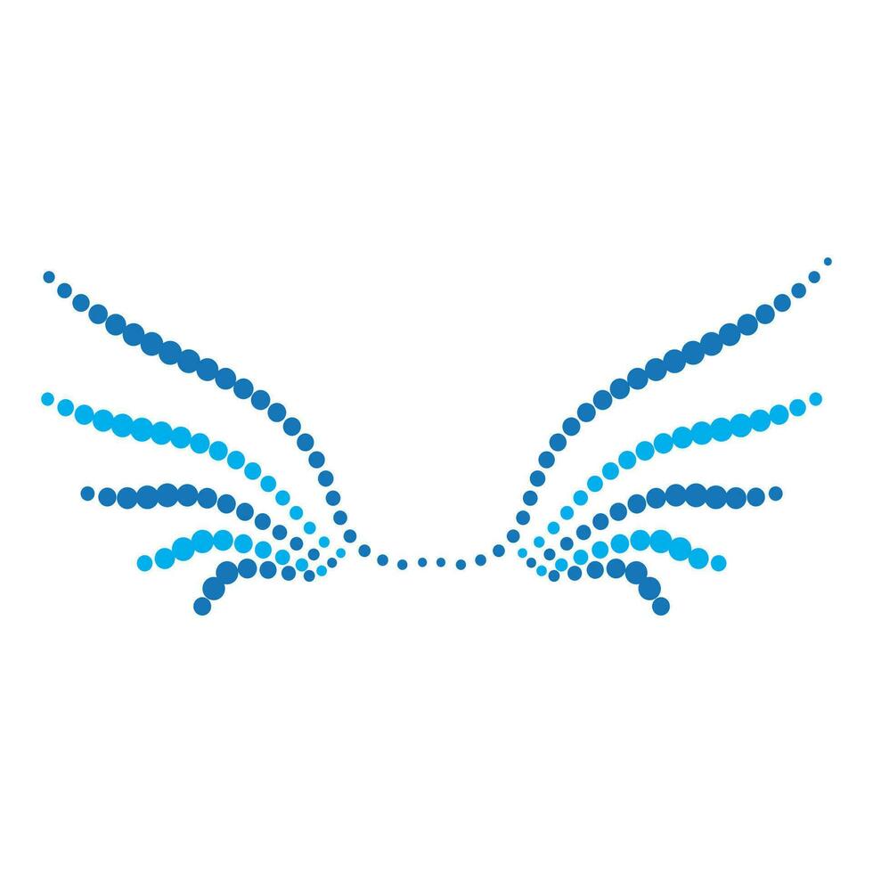 Round shape bird wing vector