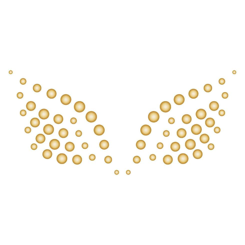 Round shape bird wing vector