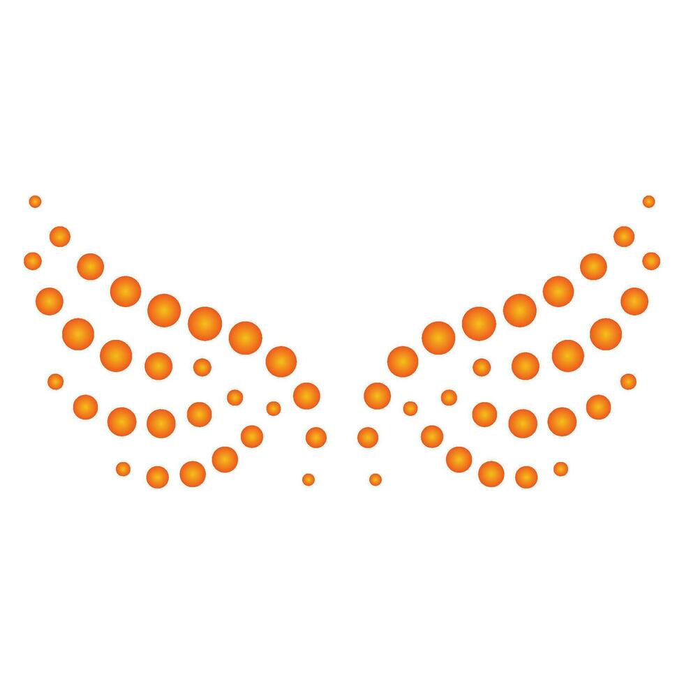 Round shape bird wing vector
