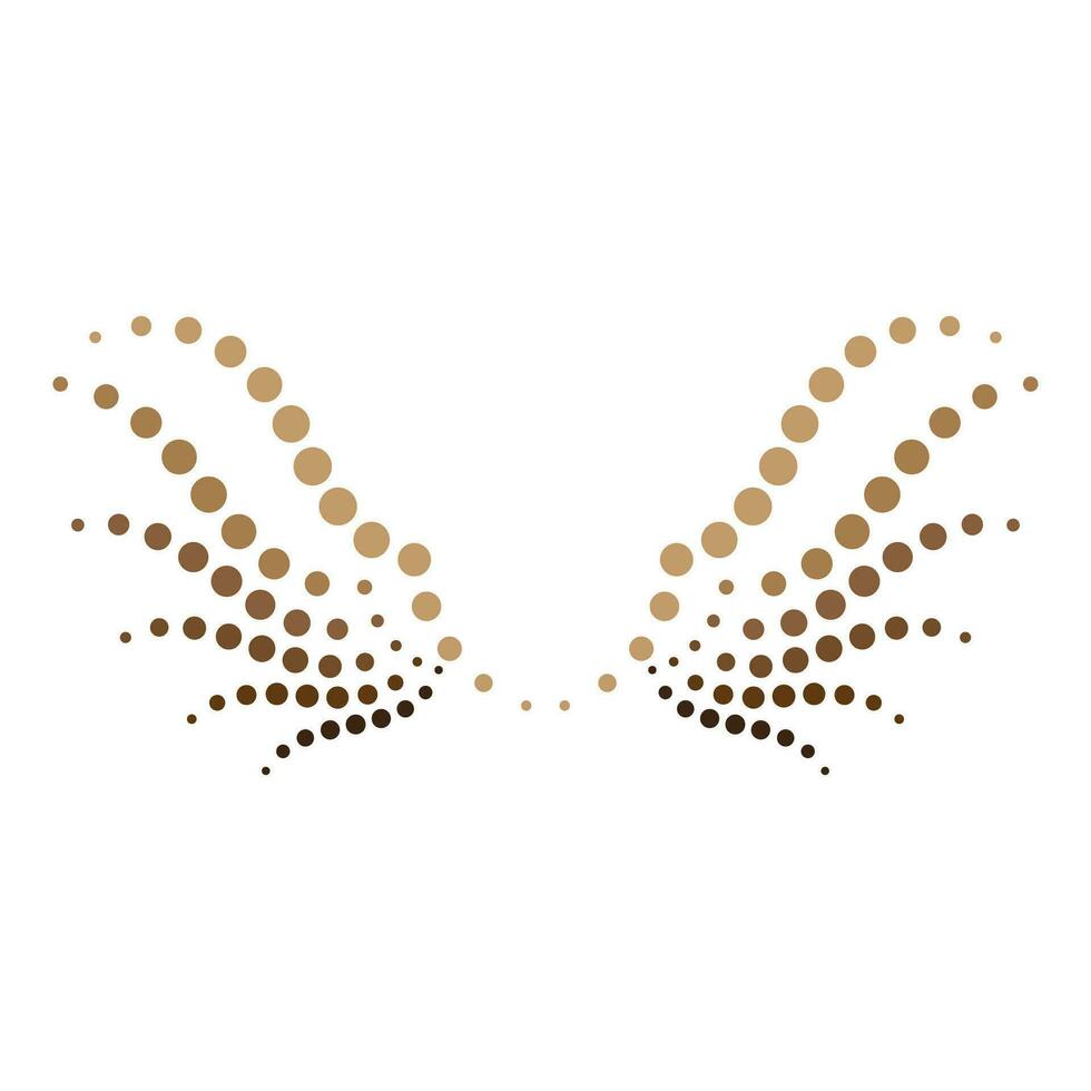 Round shape bird wing vector