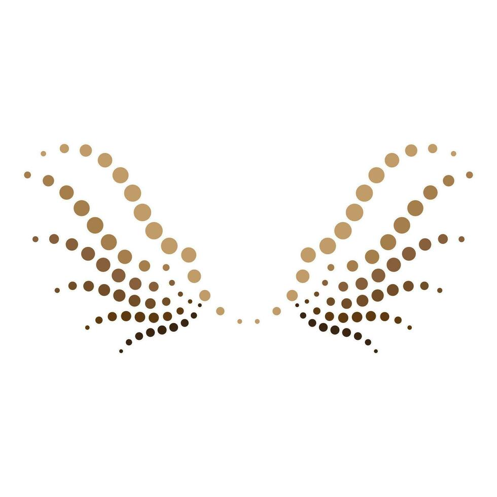 Round shape bird wing vector