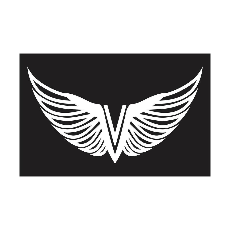 Bird wings illustration logo. vector