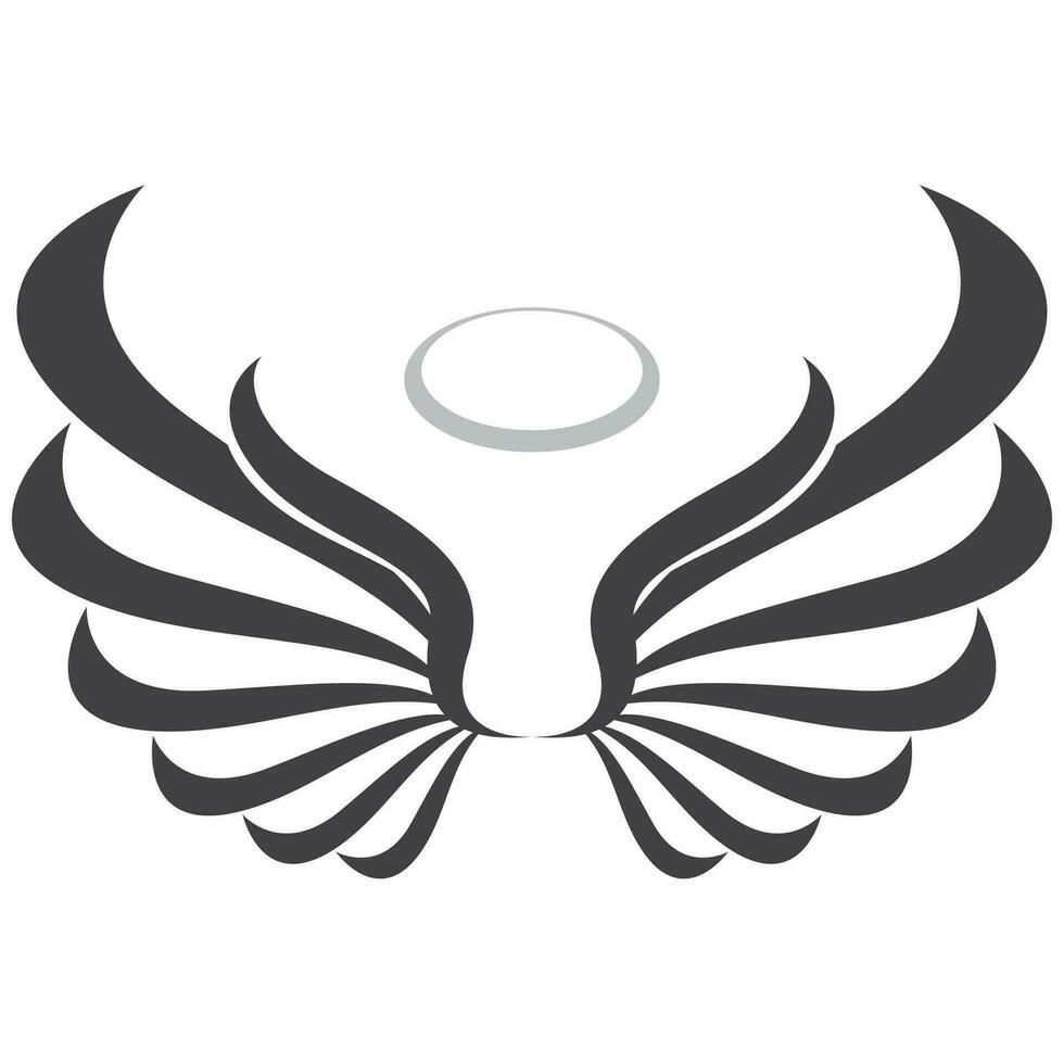 Angel wings logo vector