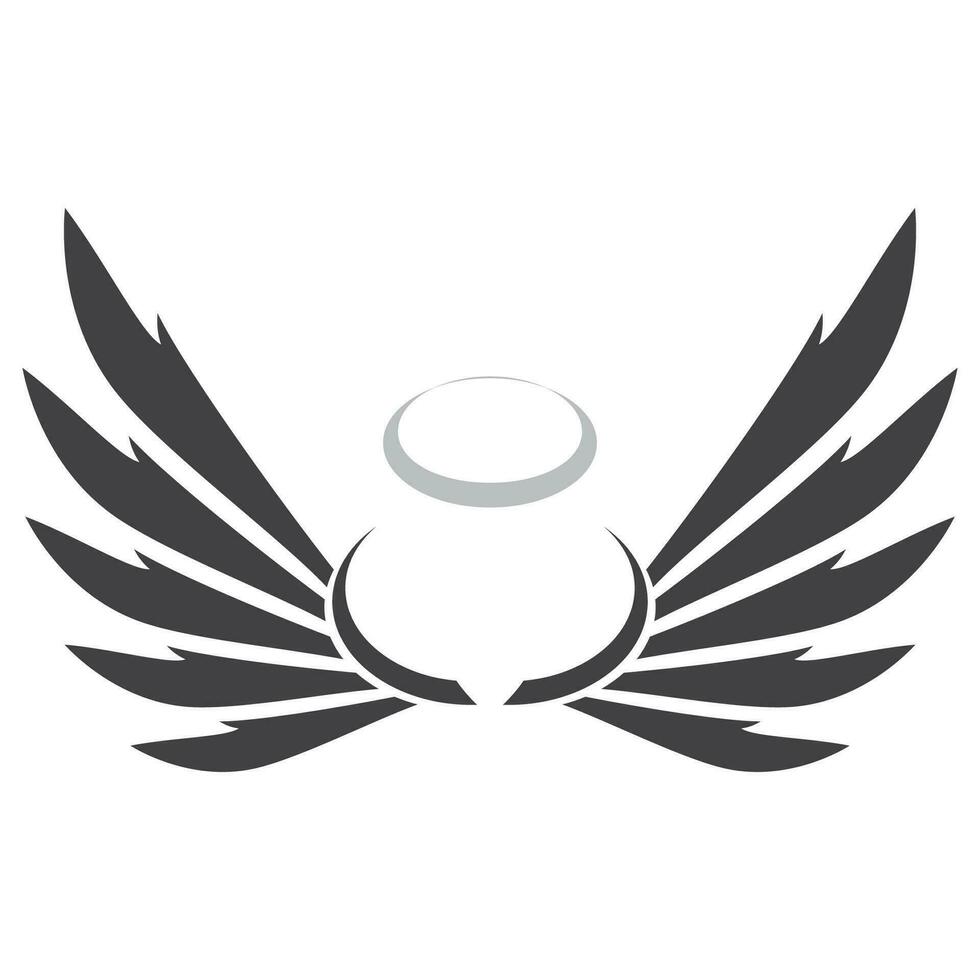 ángel alas logo vector