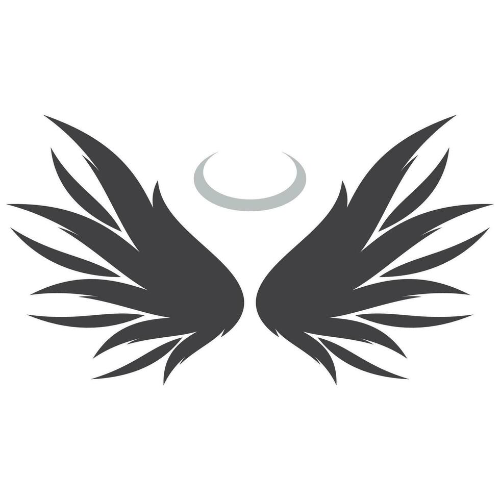 Angel wings logo vector