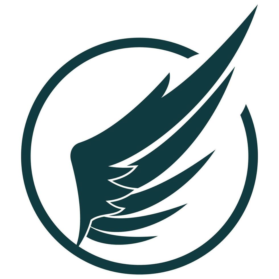 Bird wings illustration logo. vector