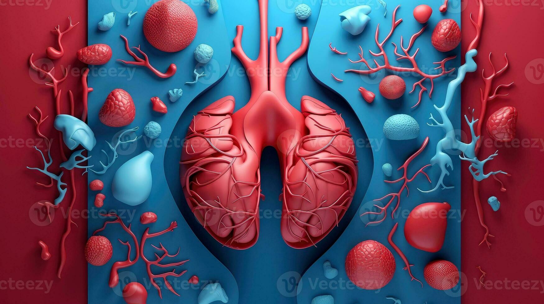 3d ilustración Bosquejo de el humano Organo sistema, anatomía, nervioso, circulatorio, digestivo, excretorio, urinario, y hueso sistemas médico educación concepto, generativo ai ilustración foto