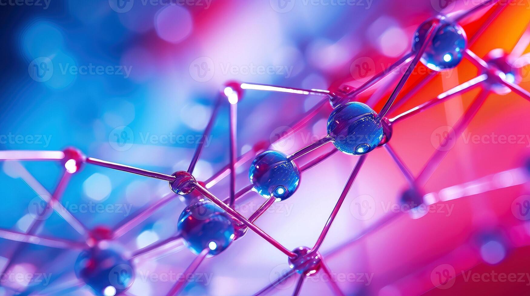 Medical studies of molecular structures. Science in the service of human. Technologies of the future in our life. molecule of medicine model, Generative AI illustration photo