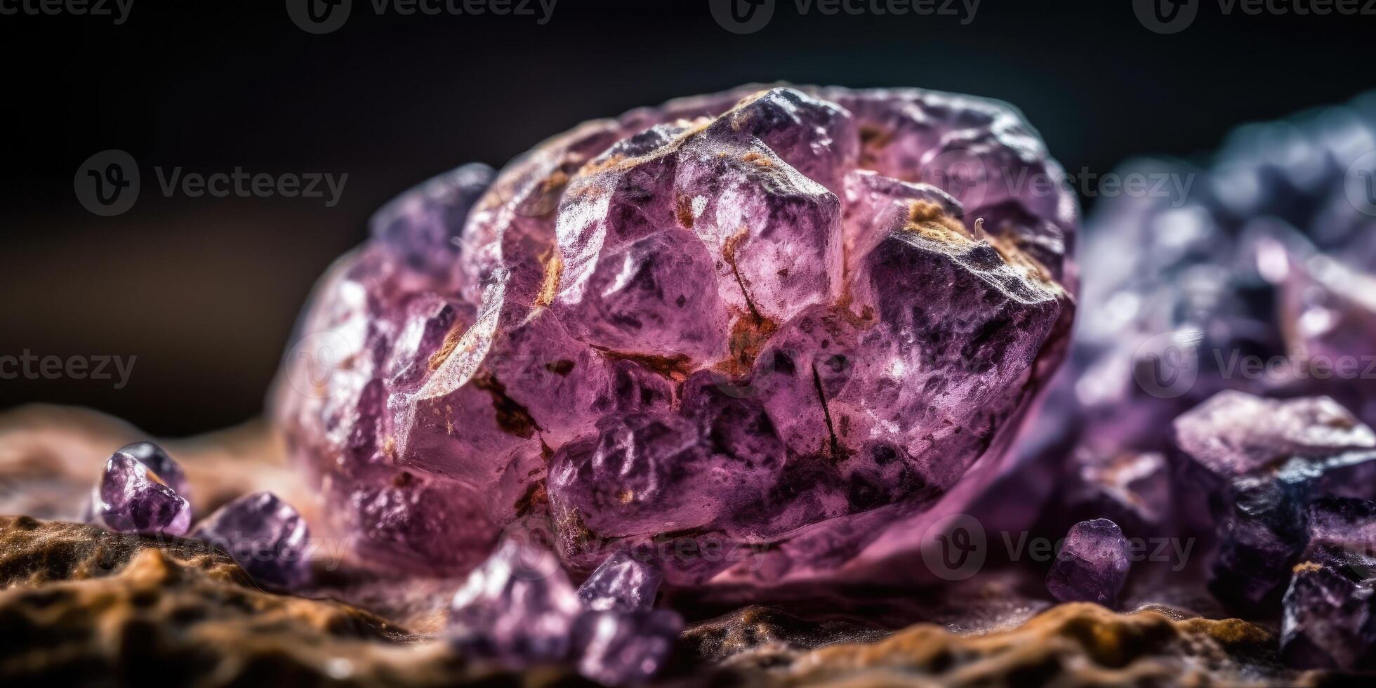 Photo of the mineral stone lepidolite close-up, macro.